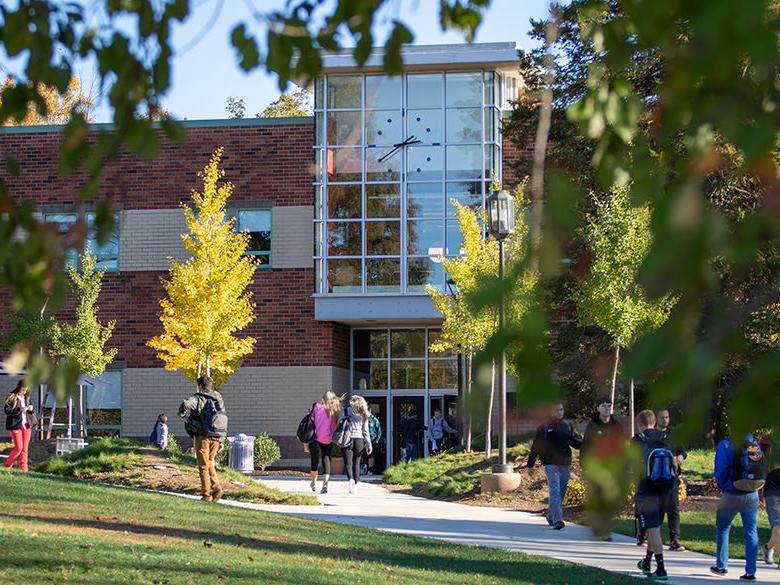 Students walking to class.